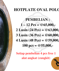 grosir hotplate oval polos dapur logam