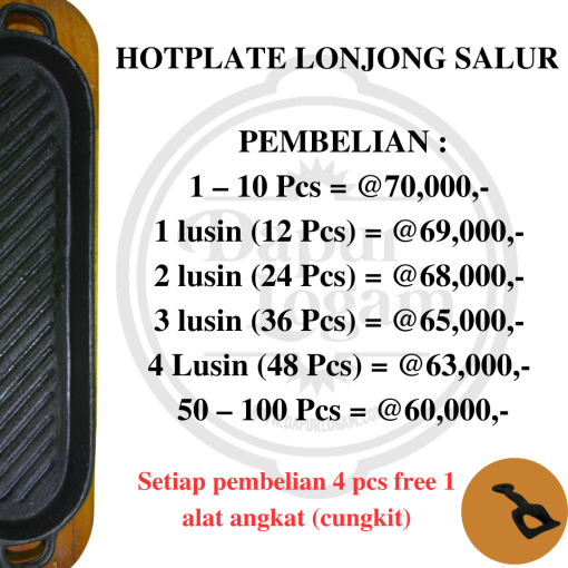 grosir hotplate lonjong dapur logam