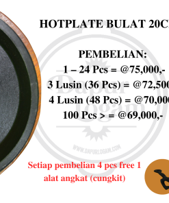 harga grosir hotplate bulat polos dapur logam