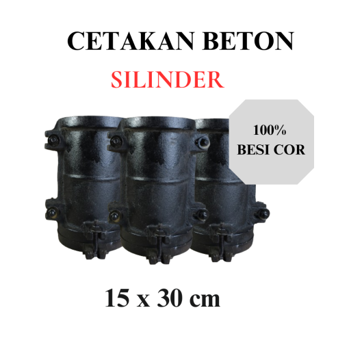 CETAKAN SILINDER BETON 15 x 30 / COR BESI / HASIL AKURAT